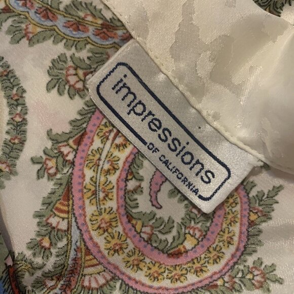 IMPRESSIONS. Size 1X. Long Chiffon Sleeves w Cuffs. Button Up Shirt. B79. - Picture 6 of 6